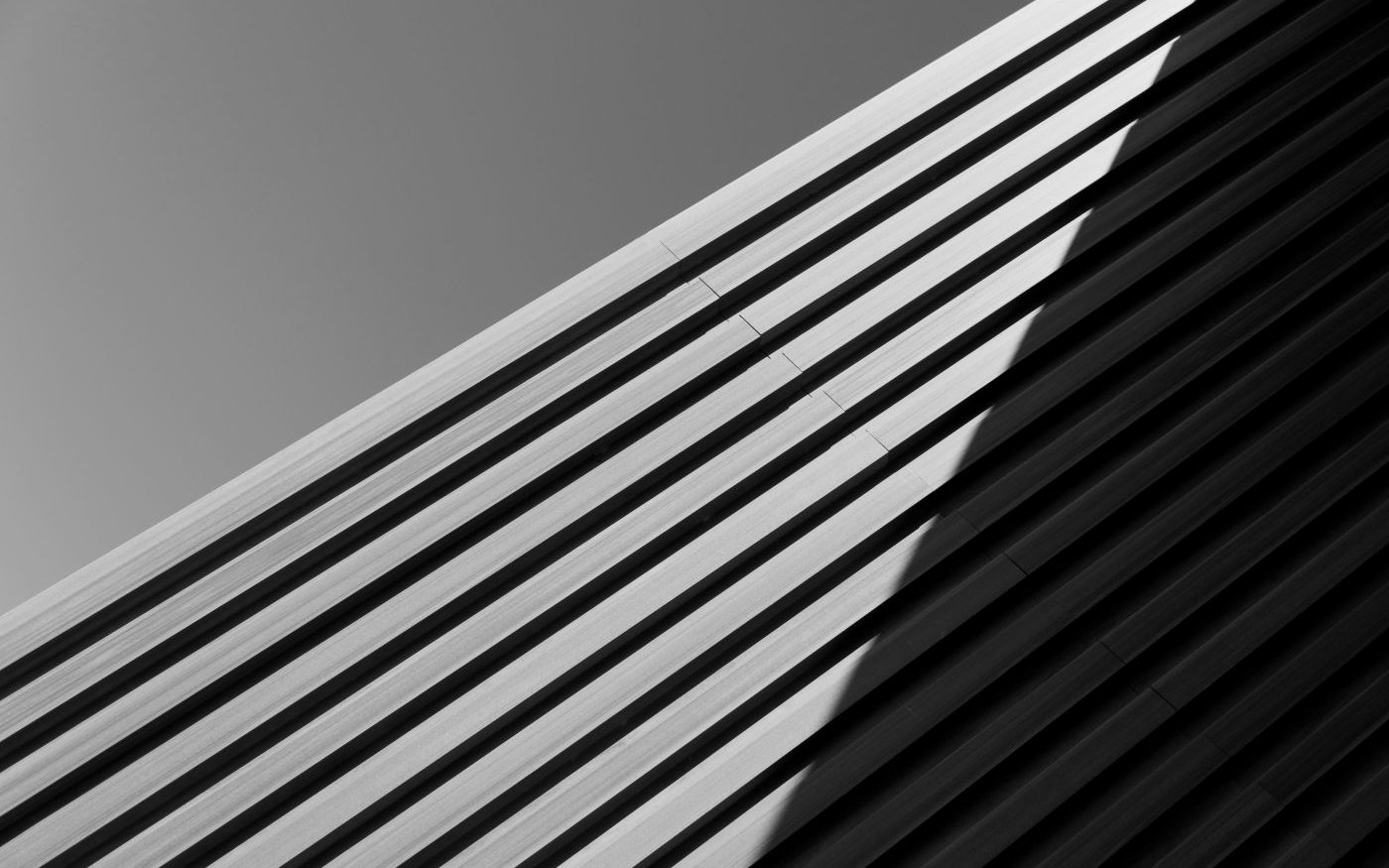 Horizontal louvres on a building facade
