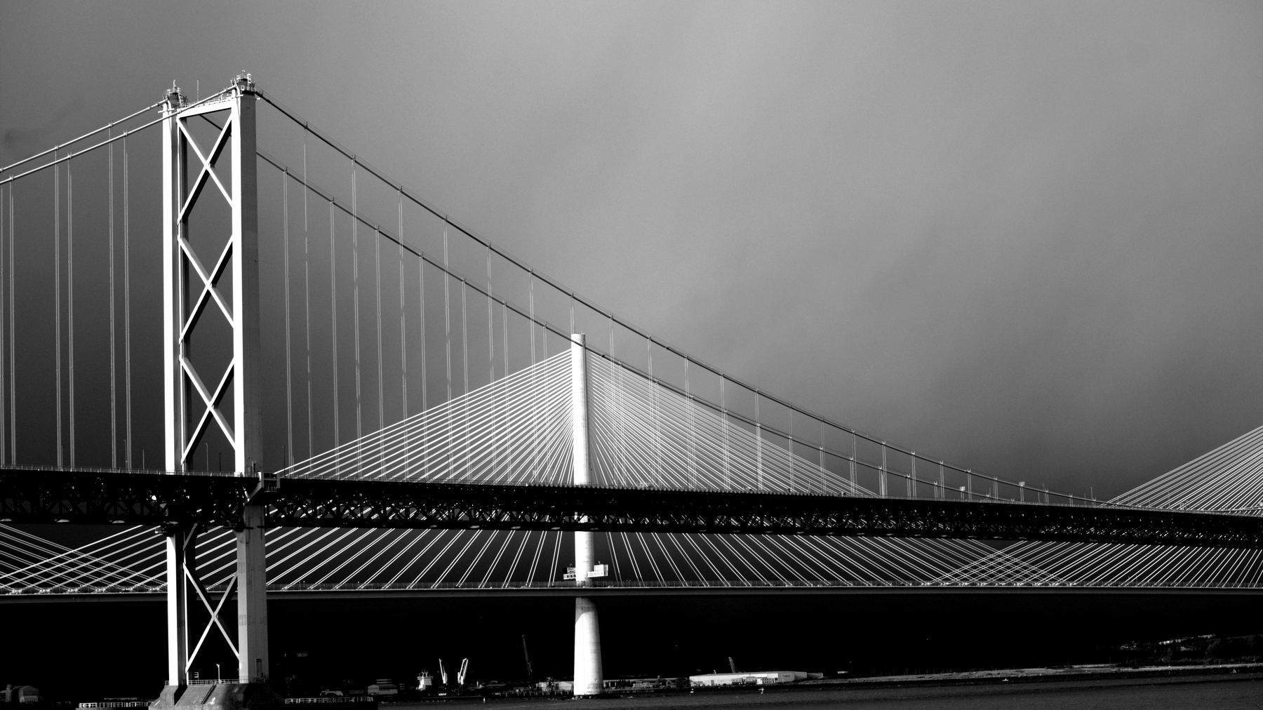 The Queensferry Crossing and the Forth Road Bridge